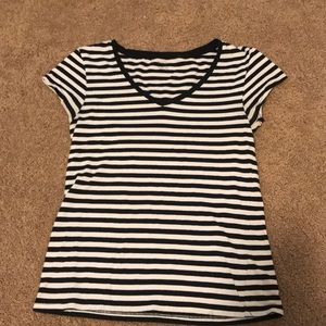 Striped V-neck